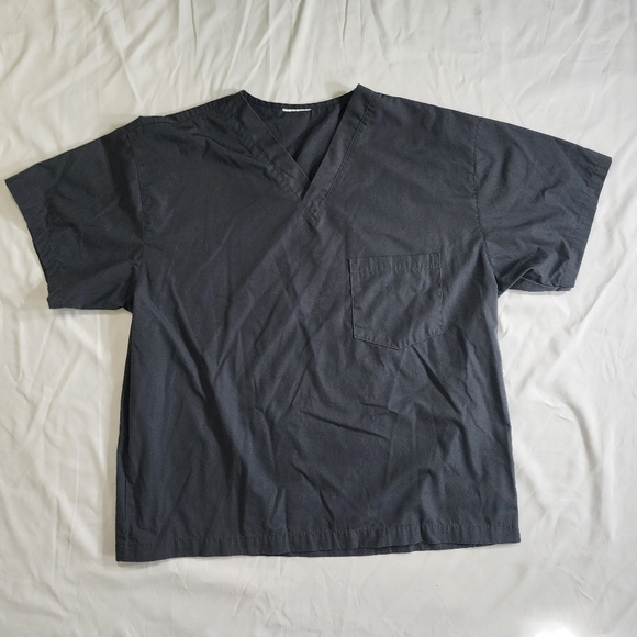 Healthcare Unisex Gray Scrub Top Large Casual - Picture 1 of 7